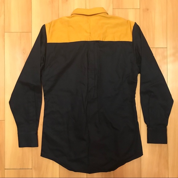 NWOT Black & Orange Fashion Long-Sleeve Button Up - Picture 4 of 6